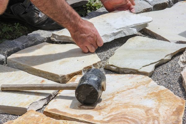 Stone Sidewalk Installation in Hamilton
