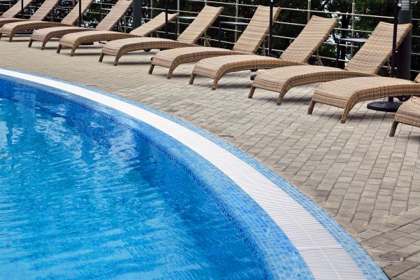 Poolside Hardscaping in Hamilton